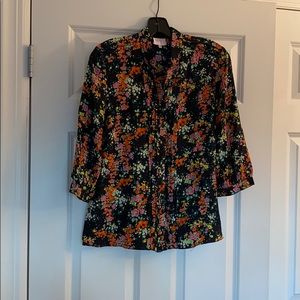 Parker silk floral blouse